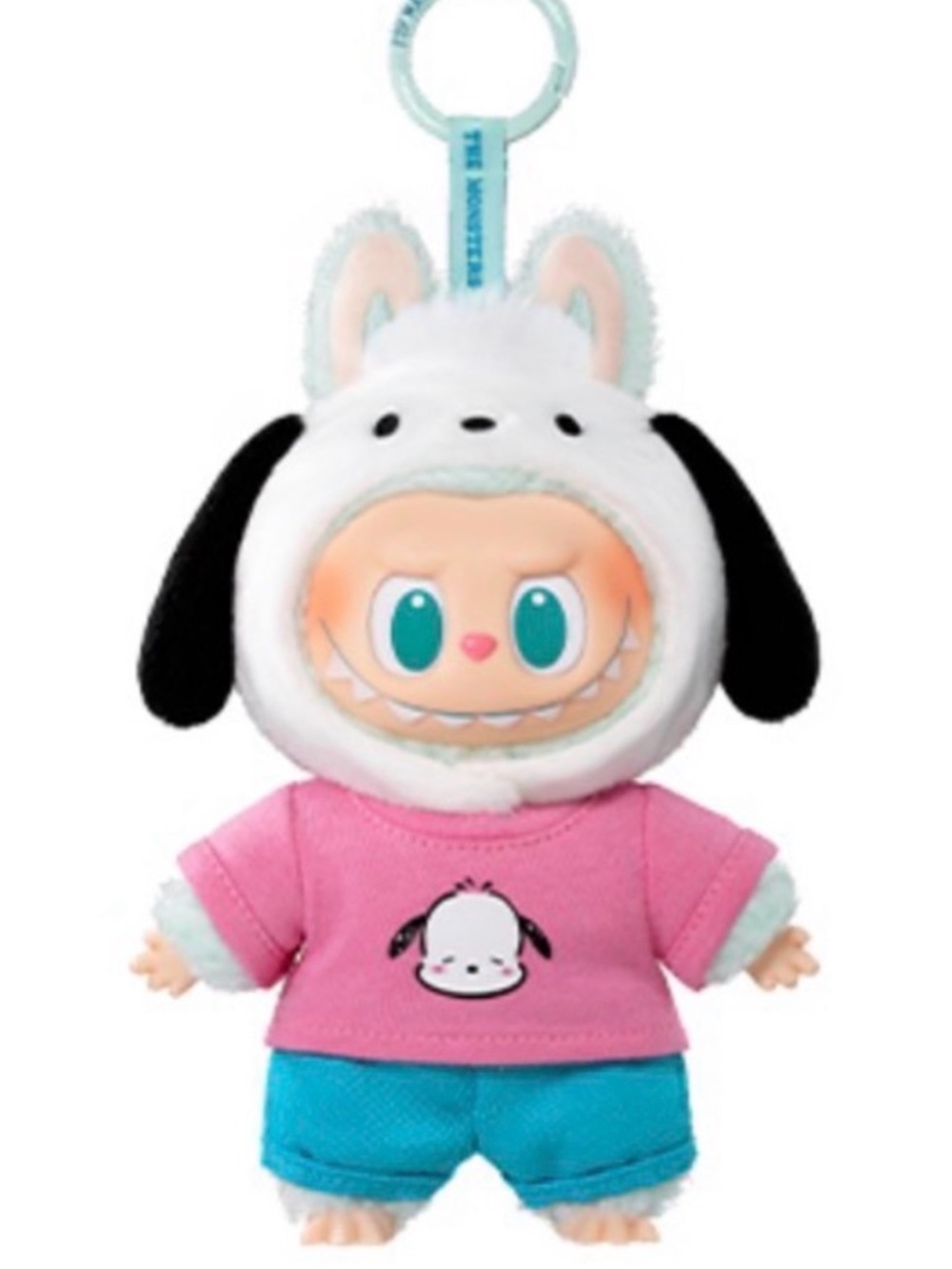 Cute Plush Keychain Doll in Pink & Teal
